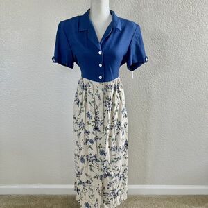 WHIRLAWAY FROCKS Sz 14 Maxi Dress Floral Vintage Prairie Modest Cottagecore USA